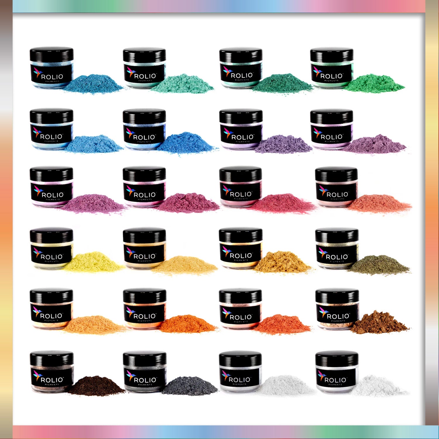 NOSTOSON Mica Powder, 24 Colors Mica Pigment Powder Dyes for