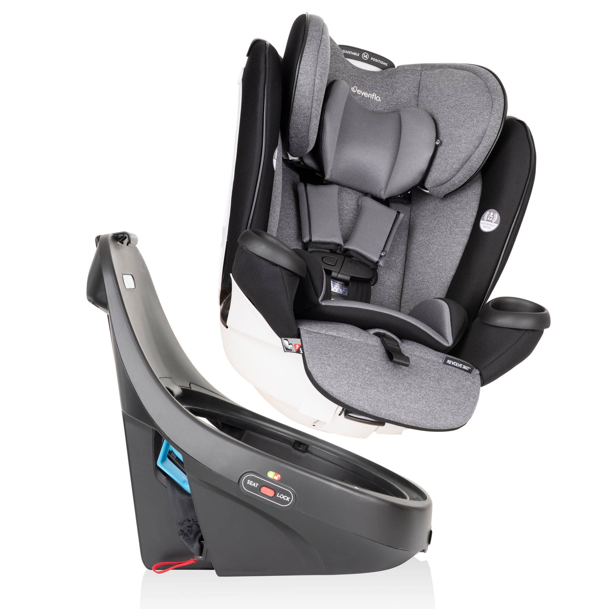 evenflo revolve 360 rear facing weight limit