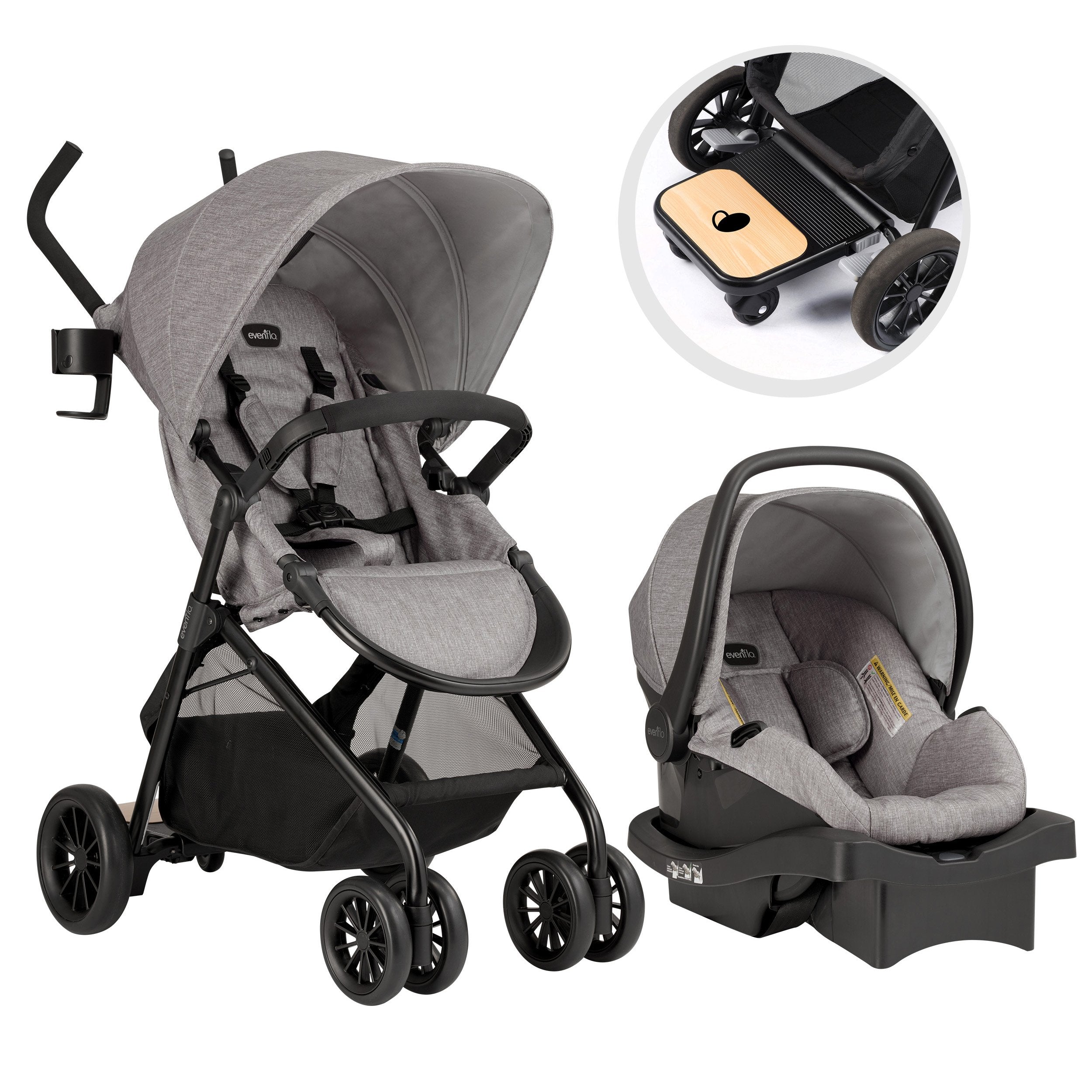 evenflo stroller set up