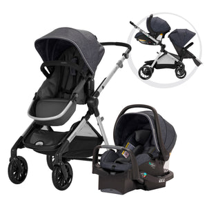 pink car seat stroller combo