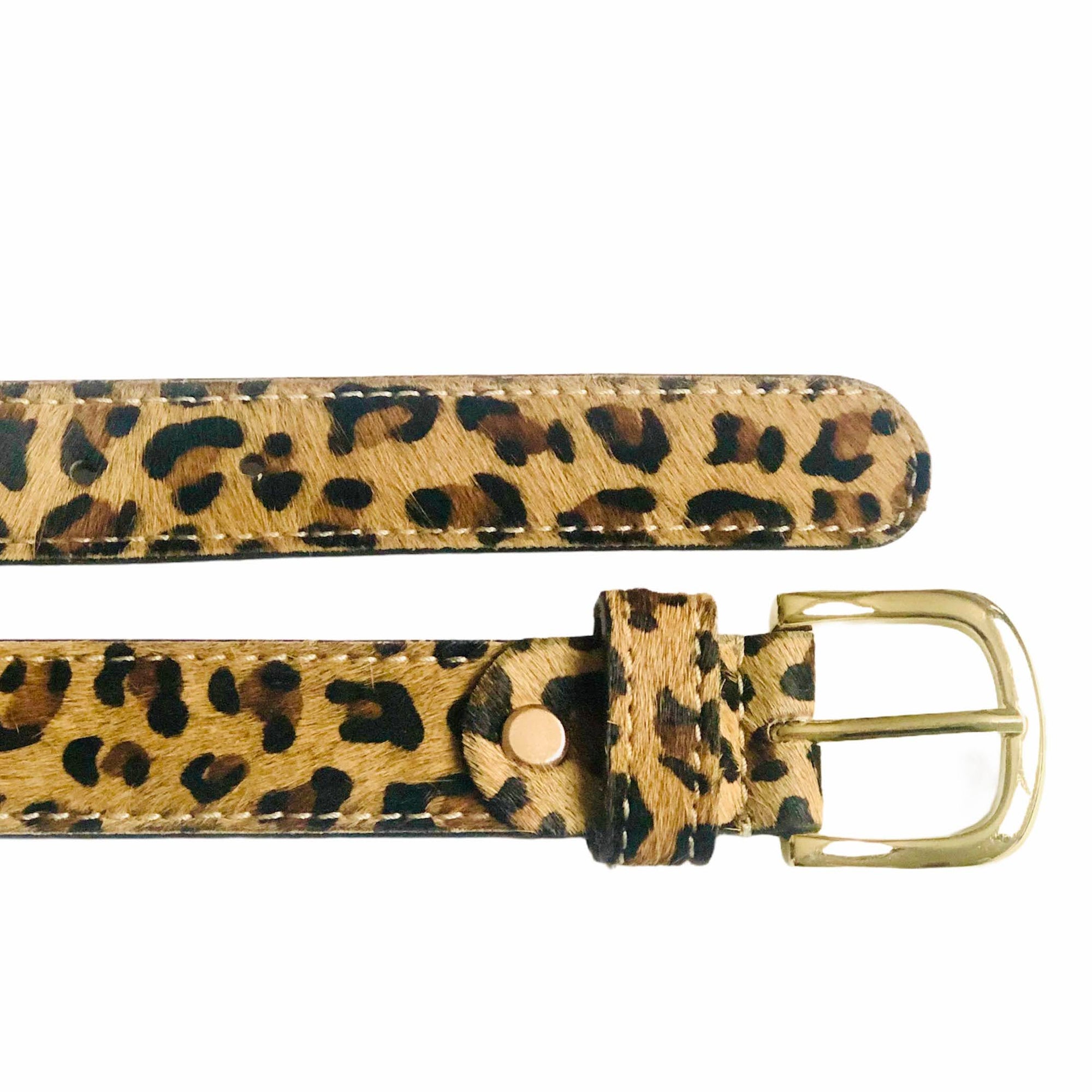 leather leopard belt