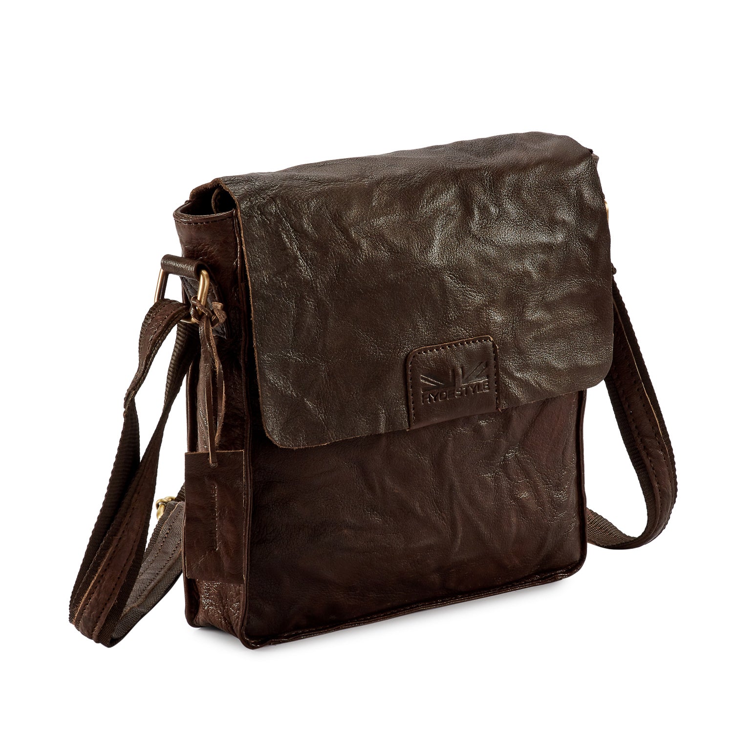 small leather man bag