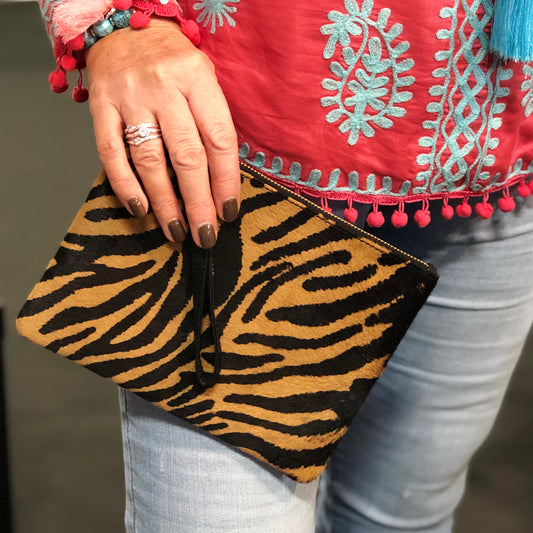 Hair on Hide Leopard Foldover Clutch – The Artisan & Company