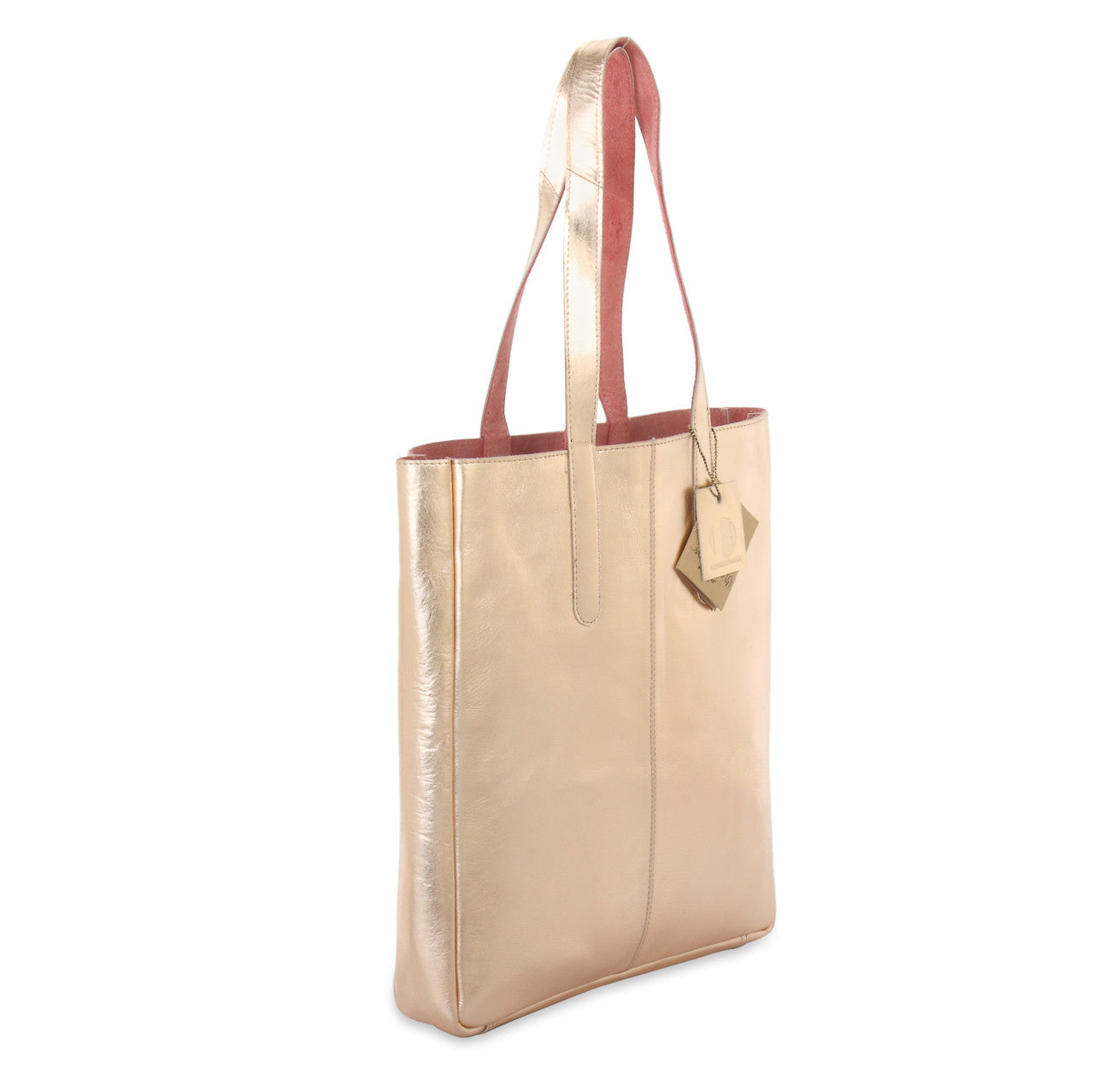 rose gold shopper bag