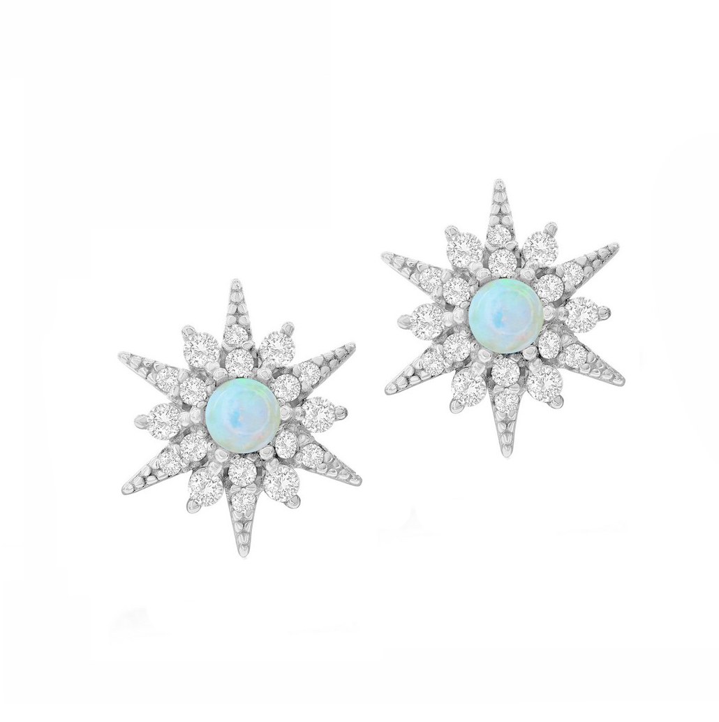 Sparke Opal Starburst Stud Earrings – The Little Shop of Jewels