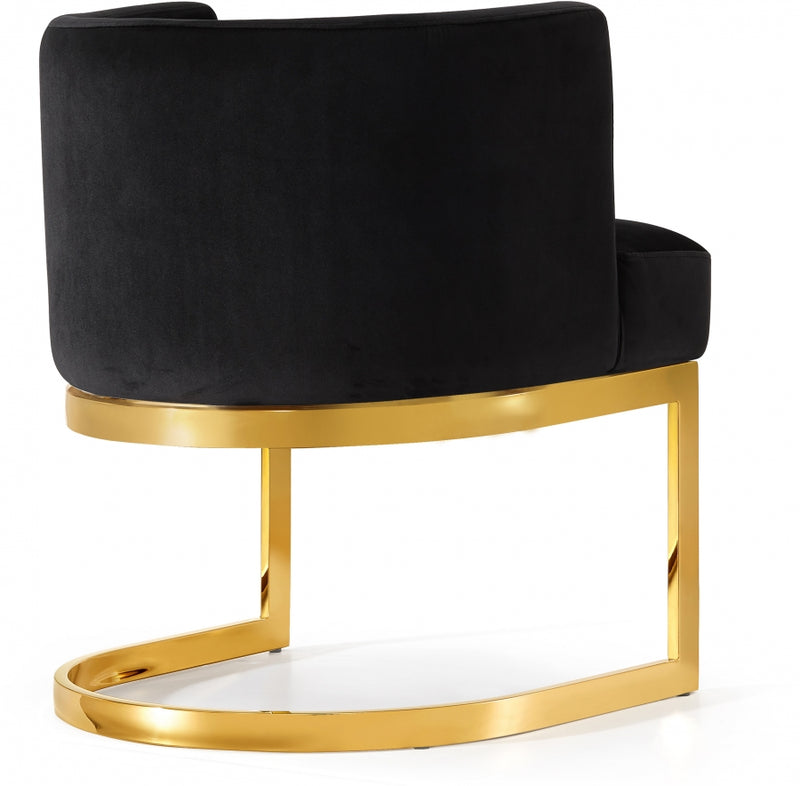 Velvet Luxurious Dining Chair Black Gold - I Decorate Atlanta