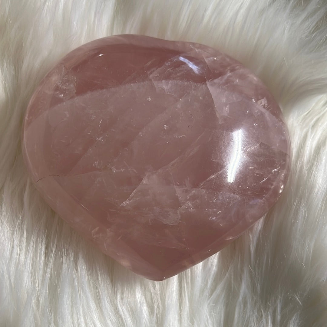 Jumbo Pink Rose quartz heart
