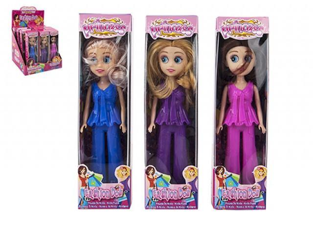 Princess Fashion Doll 3 Colours Available Pink Blue Purple Stocking Filler 6 inch - L & A Direct 