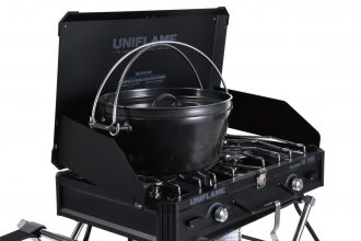 610350  UNIFLAME Twin Burner Limited Edition Black - 黑魂版雙頭爐 - SOLOBITO