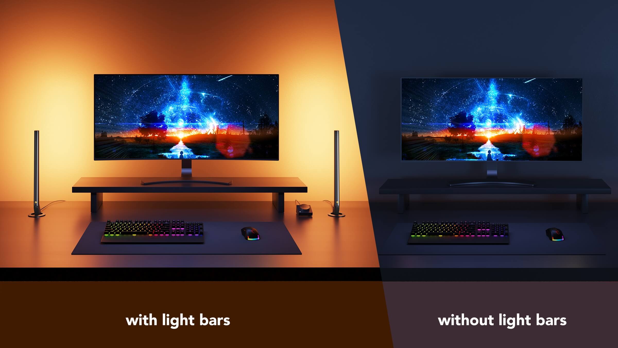 DS Smart LED Light Bars, Gaming Lights, Ambient Light, RGB TV