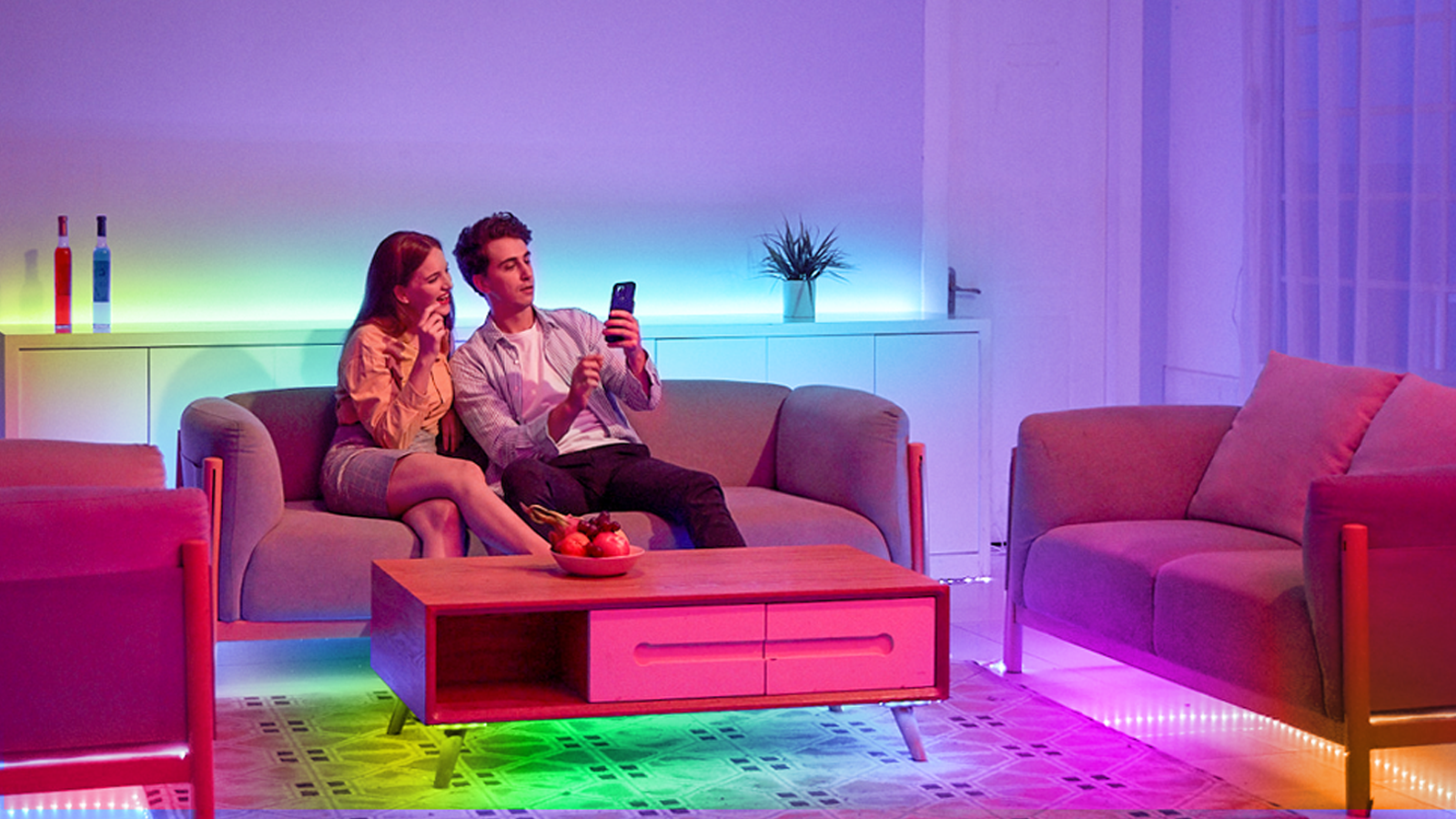 Govee RGBIC LED Strip Lights, 16.4ft Smart LED Lights for Bedroom,  Bluetooth LED