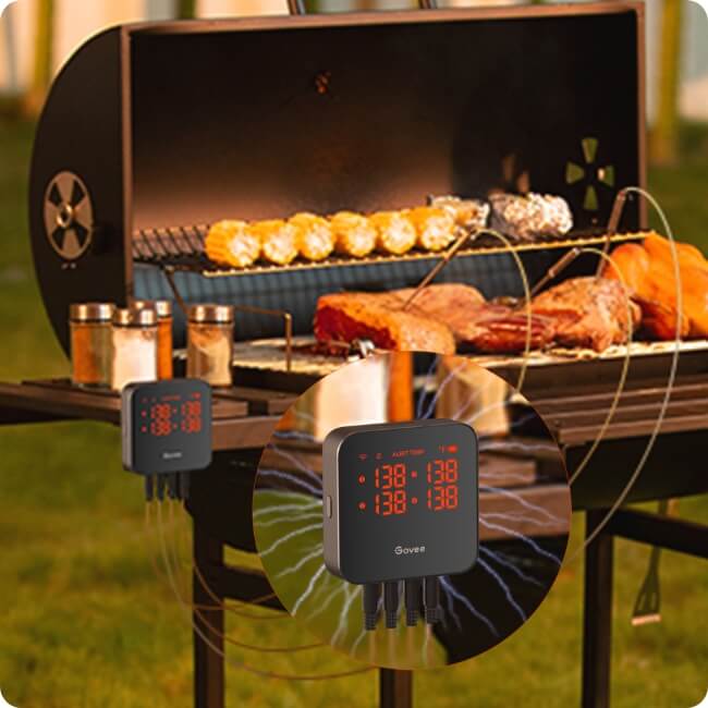 Govee Wi-Fi Grilling Meat Thermometer with 4 Probes - Govee