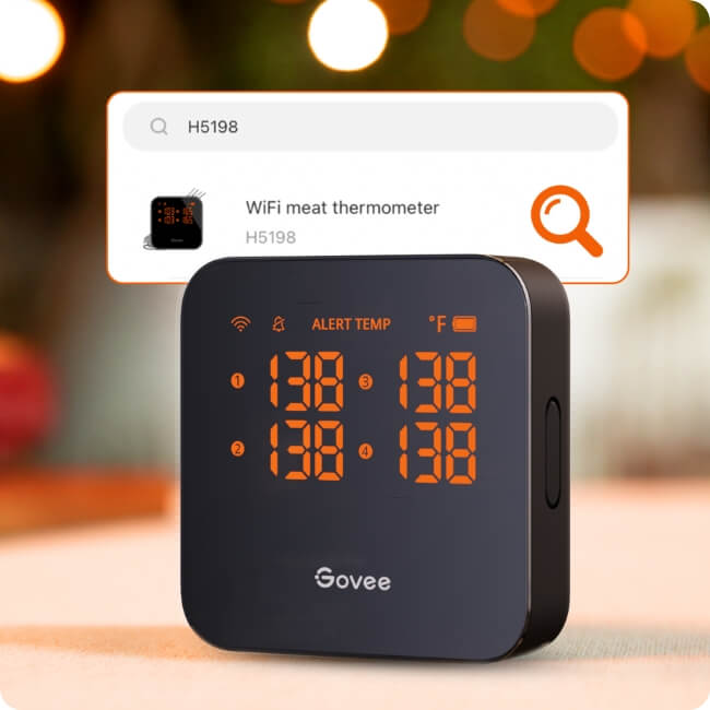 Refurbished Govee Wi-Fi Grilling Meat Thermometer with 4 Probes