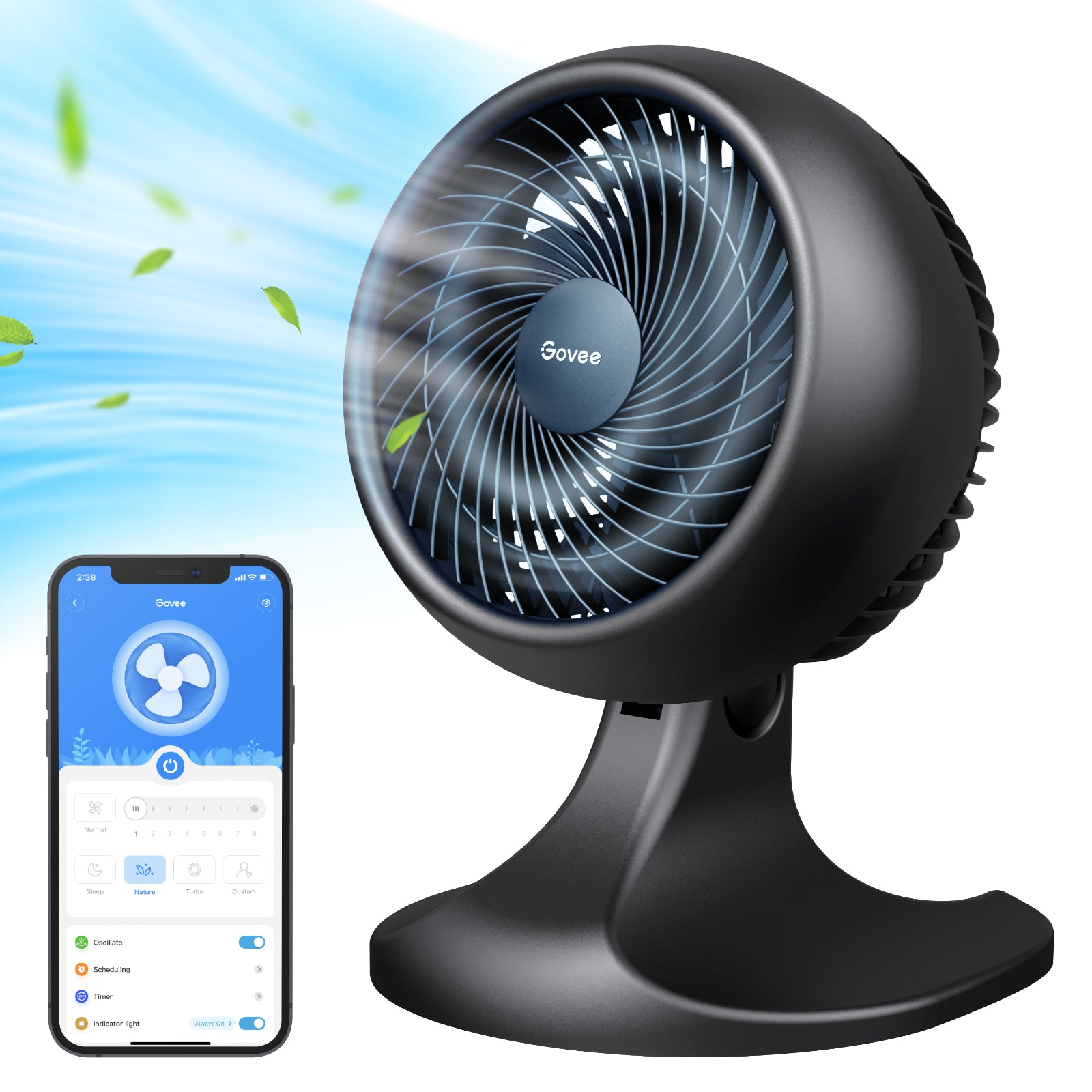 

Govee 9" Smart Turbo Circulator Fan (Circulator Fan+H5179)