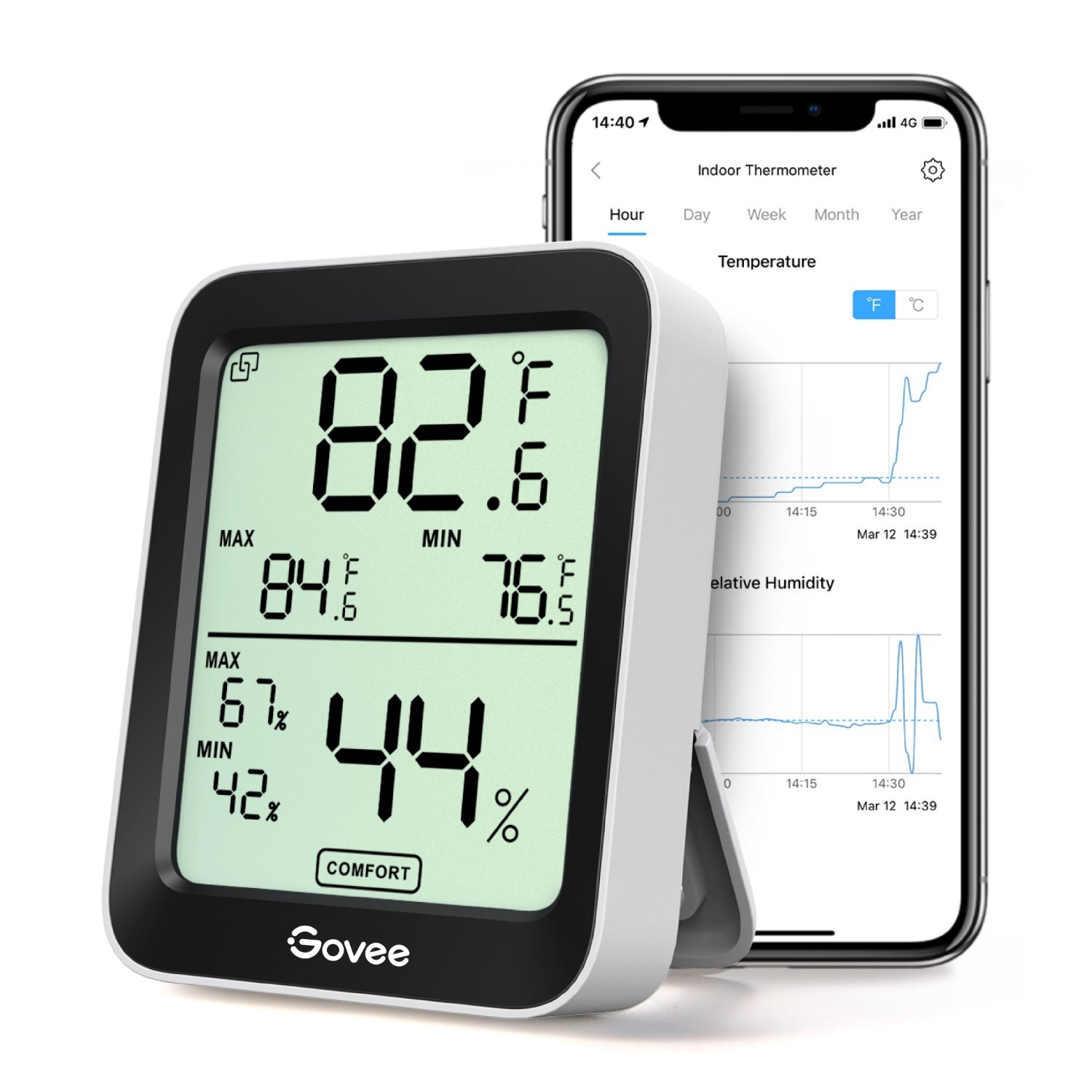 WiFi Hygrometer Thermometer 6 Pack, Diivoo Smart Temperature