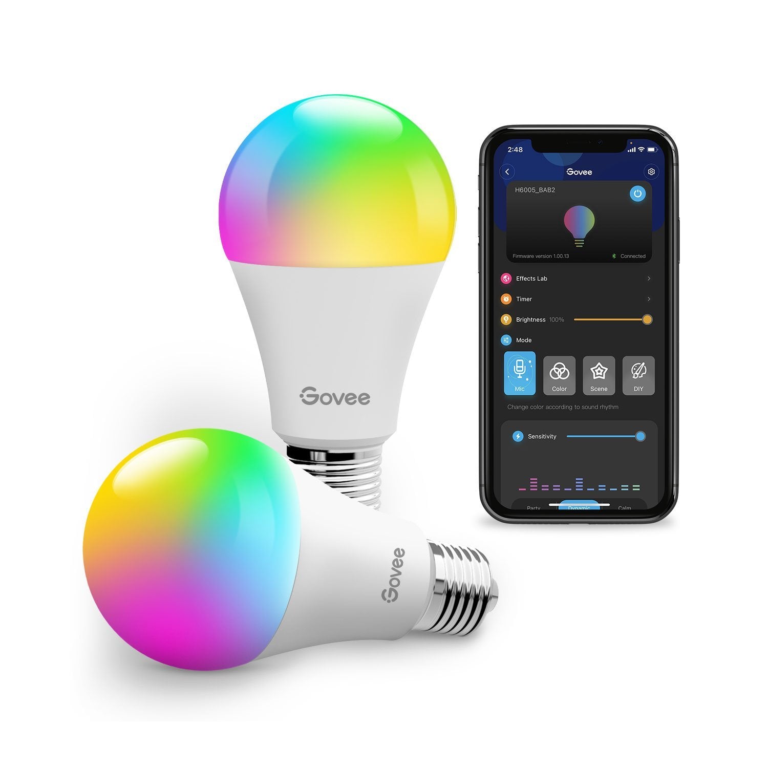 

Govee Bluetooth RGBWW Smart LED Bulbs, 2 PACK