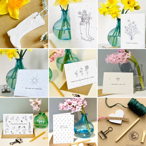 A collage of greeting cards