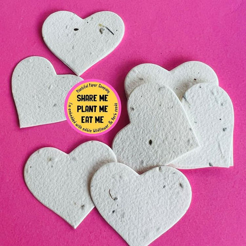 Plantable Seed Paper Love Hearts