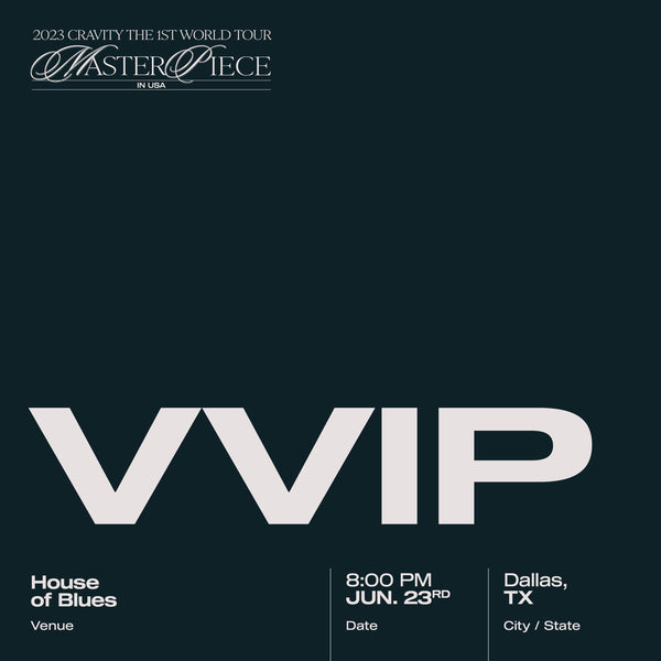 VVIP - CRAVITY THE 1ST WORLD TOUR IN [DALLAS]