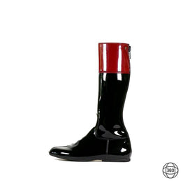 Flat zip boots for horse racing jockeys