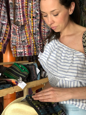 shopping for textiles in Guatemala