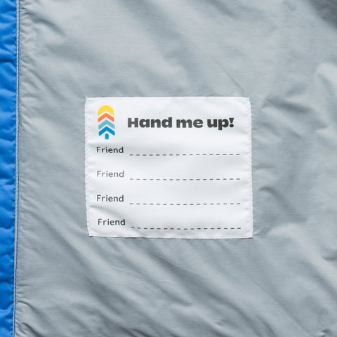 hand me up label