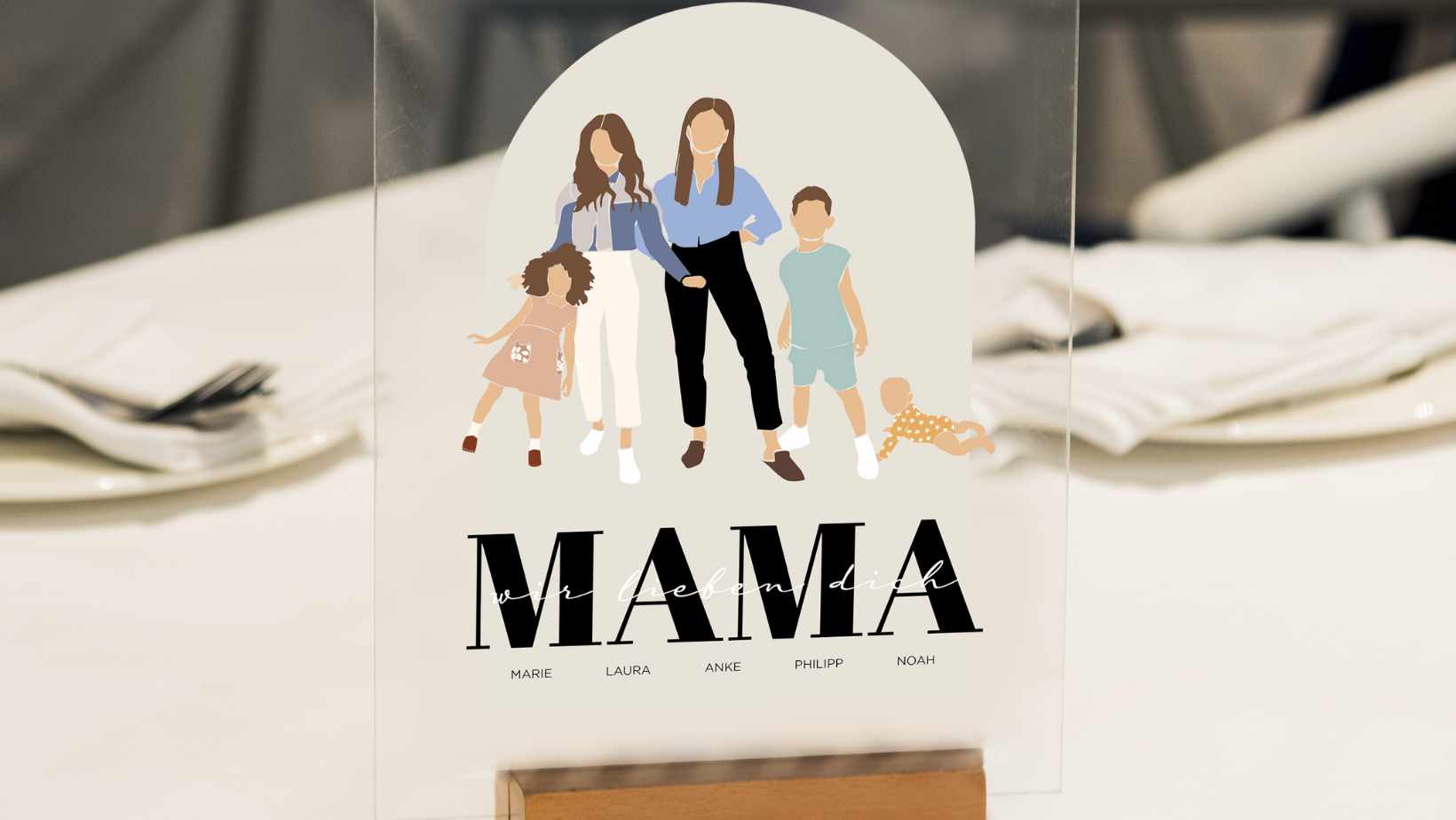 Personalisiertes Geschenk Mama Acrylbild