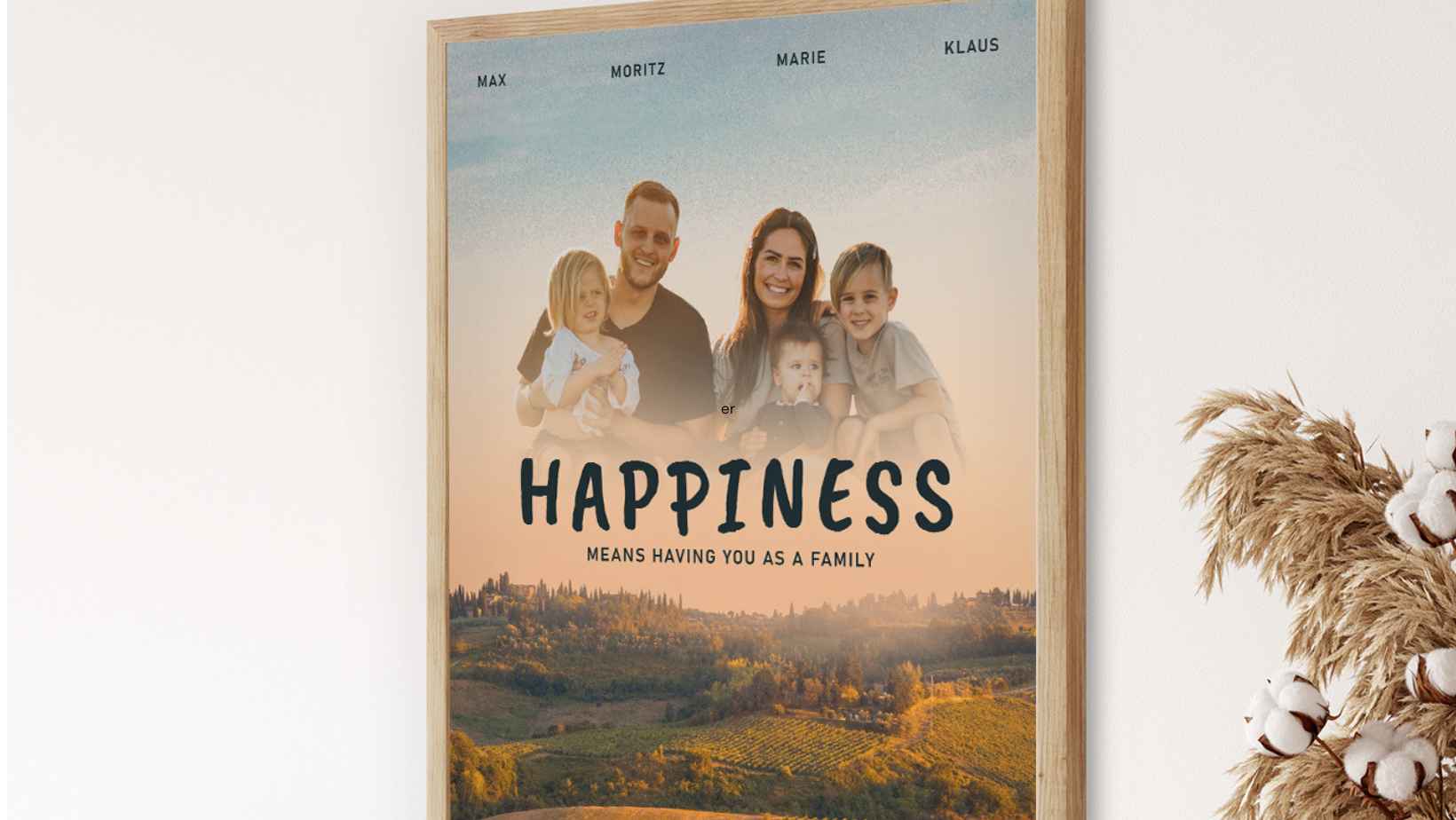 Personalized movie poster for family