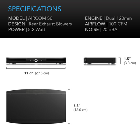 ac infinity aircom s6 receiver and av cooling fax australia hi fi