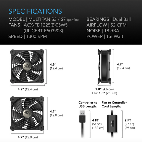 ac infinity multifan s7 quiet usb cooling fan dual 120mm melbourne hi fi1