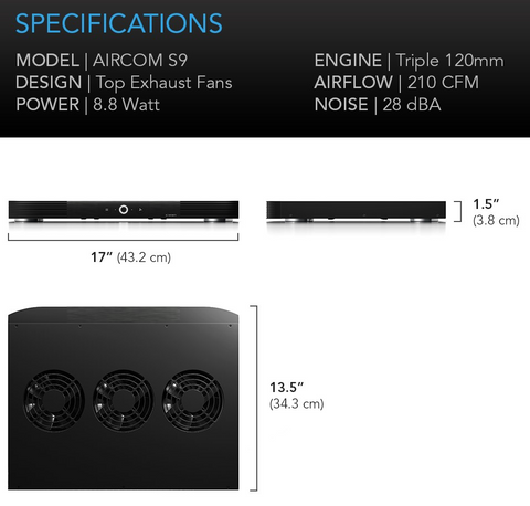 ac infinity aircom s9 receiver and av cooling fan australia hi fi1