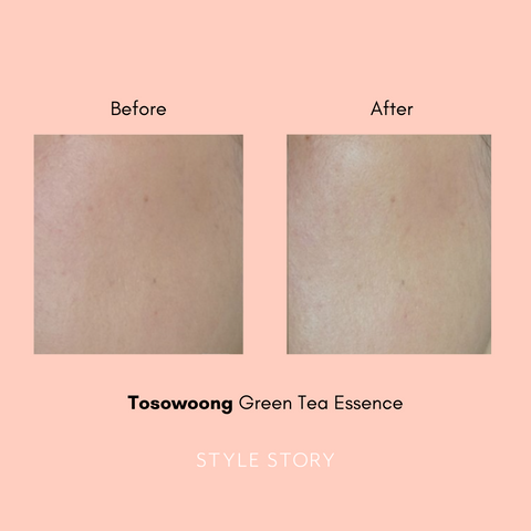 Tosowoong Eco Brightening Essence Before & After