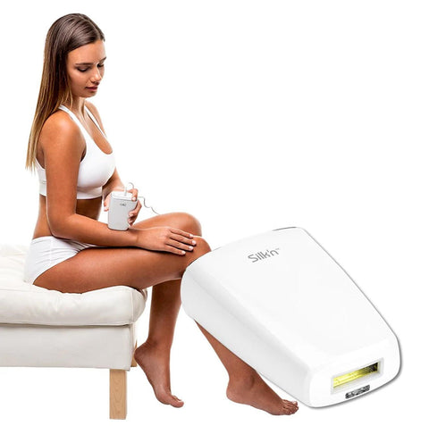 Beautiful lady using the Silk’n Jewel hair removal device - Epilator vs Shaver - BeautyFoo Mall permanent hair removal