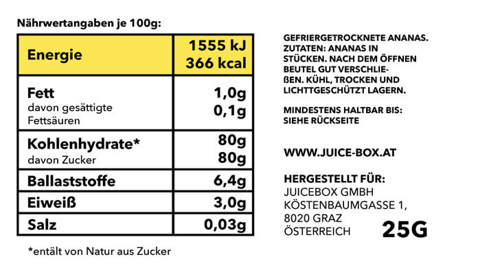 Nährwertangaben