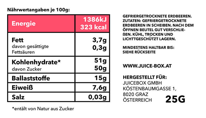 Nährwertangaben