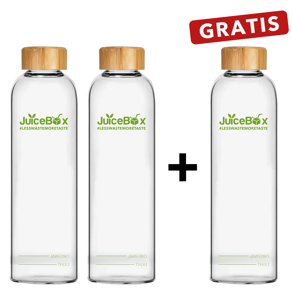 Juicebox Glastrinkflasche