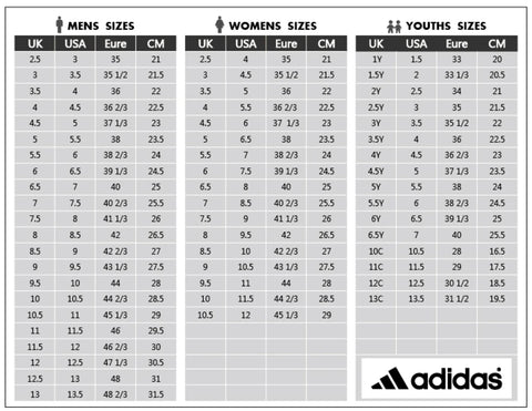 Adidas Terrex Size Charts - Treeline Outdoors