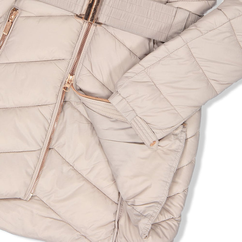 barbour international grand quilted jacket latte