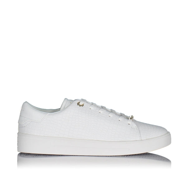 ted baker zennco croc minimal trainers in white