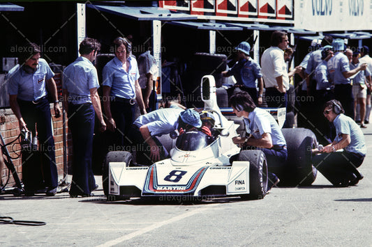 8 Carlos Pace in a Brabham Cosworth BT44B finished 5th in the Dutch GP  Zandvoort 22nd June 1975 Stock Photo - Alamy