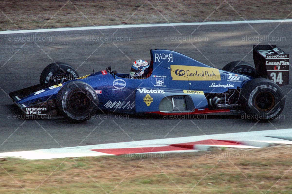 F1 1991 Nicola Larini - Lamborghini 291 - 19910030 –  - F1 &  Motorsport Stock Photos and More