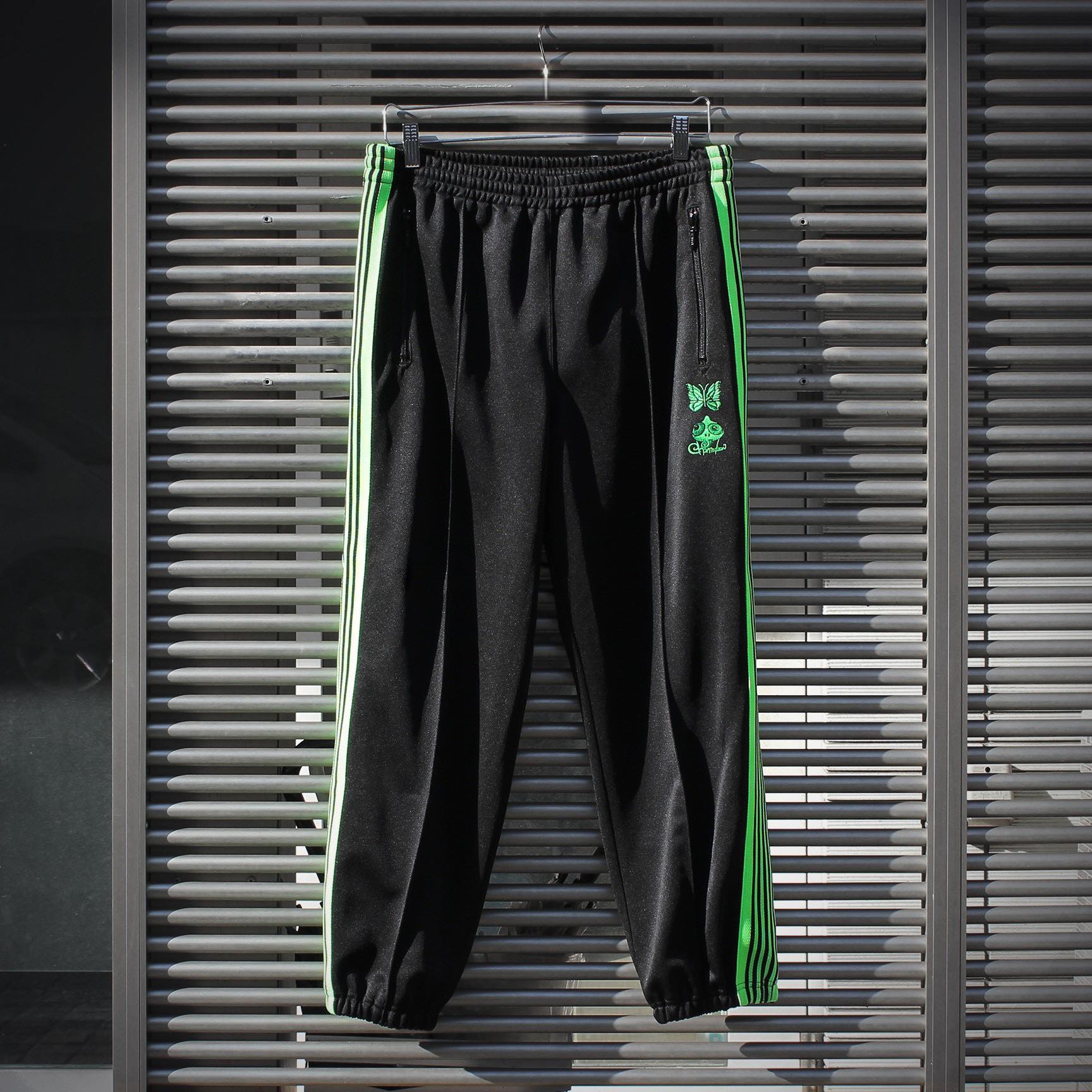 EOTW x NEEDLES】ZIPPED TRACK PANT POLY SMOOTH / Chameleon Emb