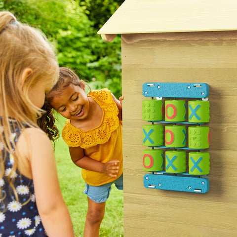 Children playing with noughts & crosses playhouse accessory