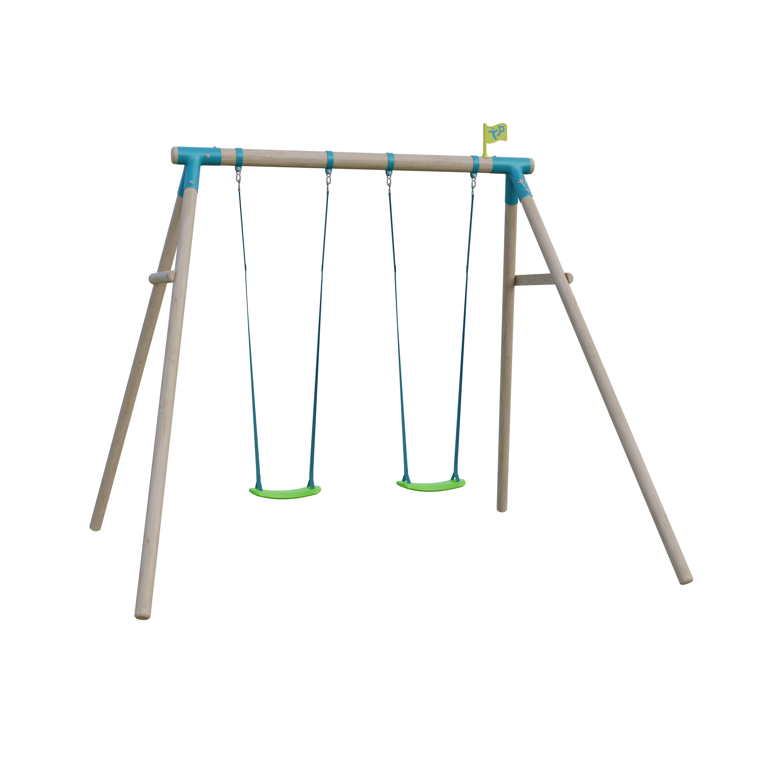 TP Compact Wooden Double Swing Set - FSC<sup>®</sup> certified