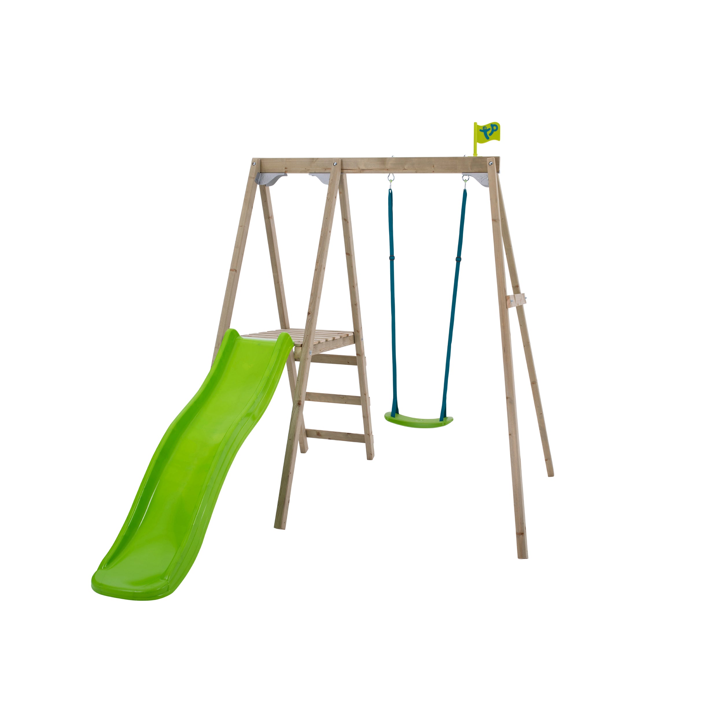 TP Forest Multiplay Single Wooden Swing & Slide Set - FSC<sup>®</sup> certified