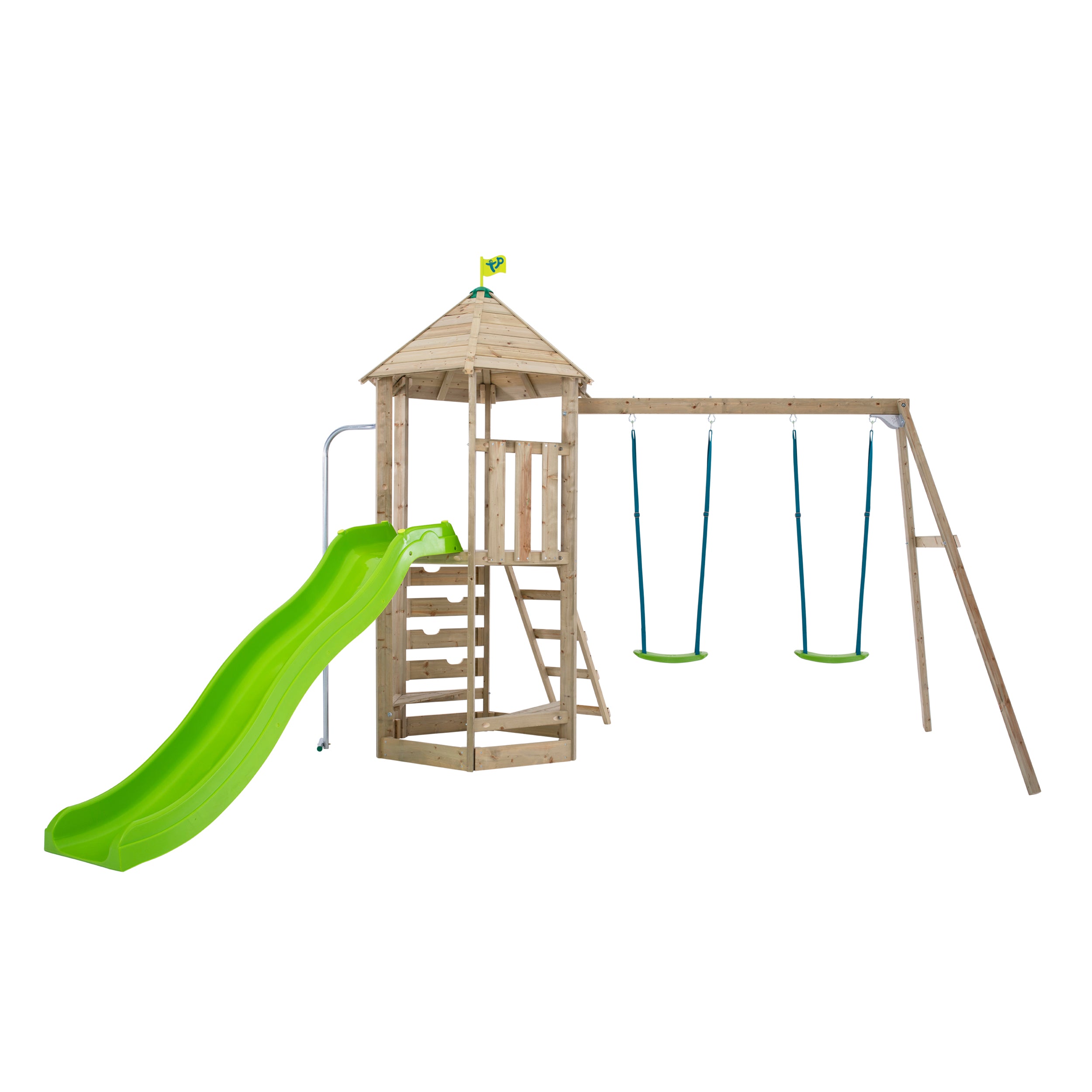 TP Castlewood Beeston Wooden Climbing Frame with Swing Set & Slide - FSC<sup>®</sup> certified