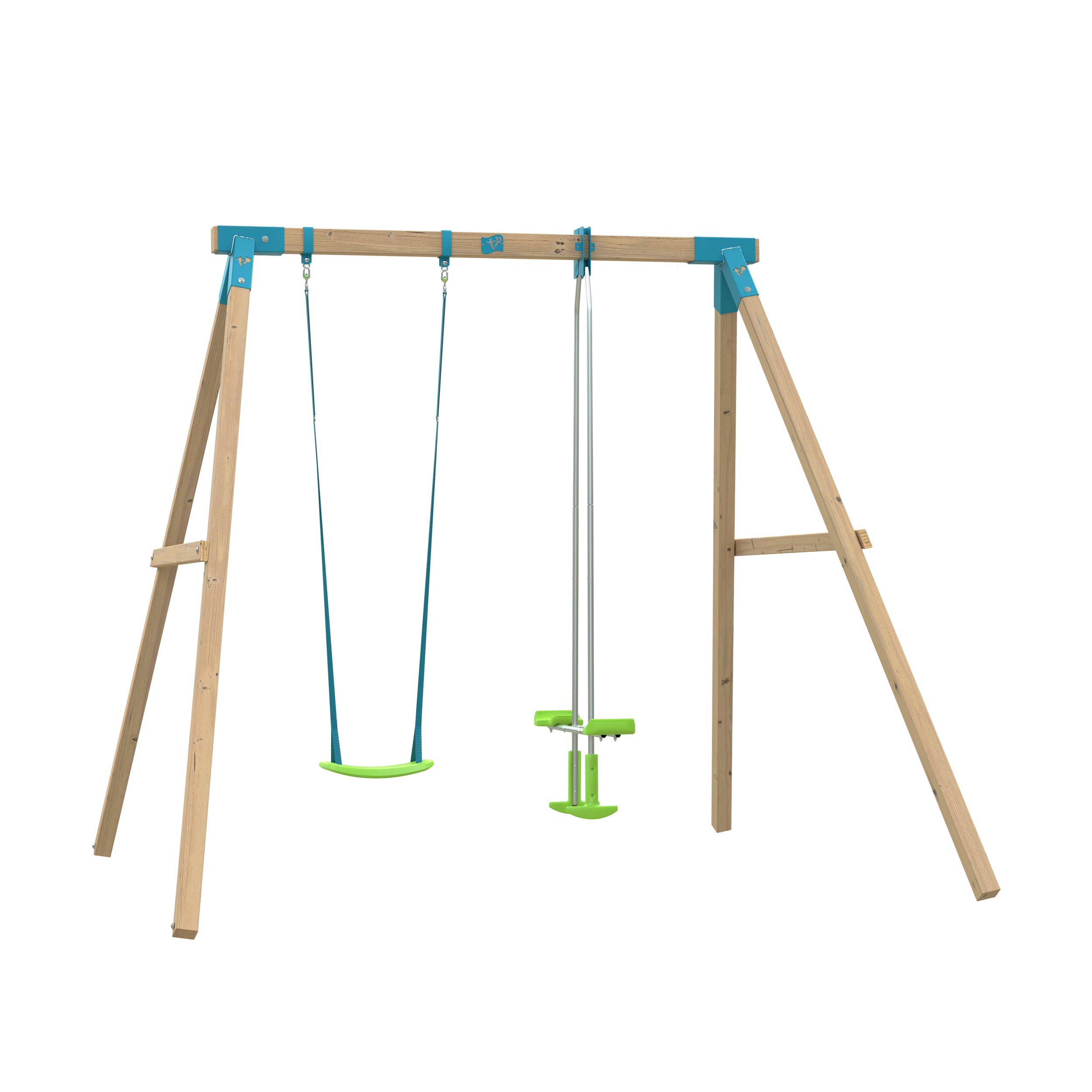 TP Kingswood Double Swing Squarewood Set with Glider - FSC<sup>®</sup> certified