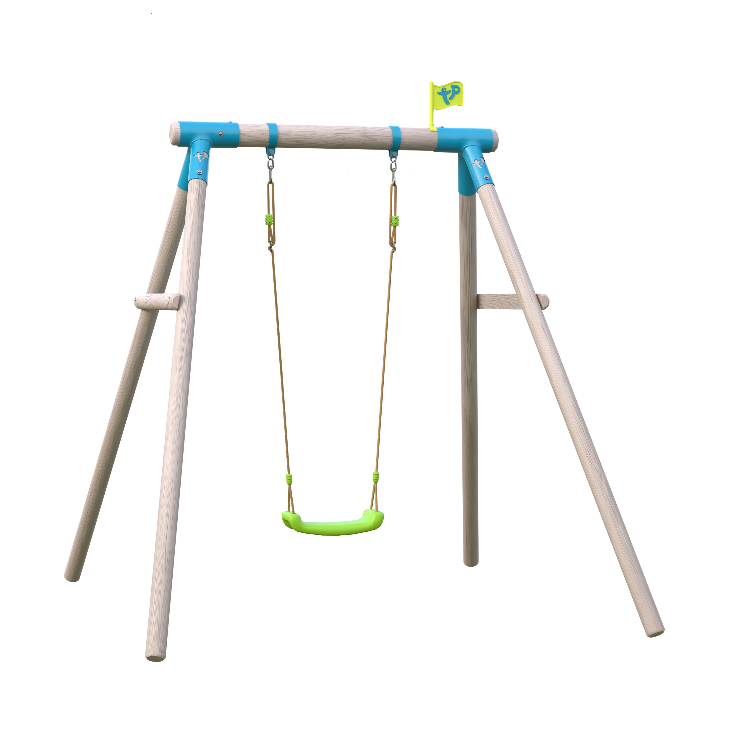 TP Single Compact Roundwood Swing Set - FSC<sup>®</sup> certified