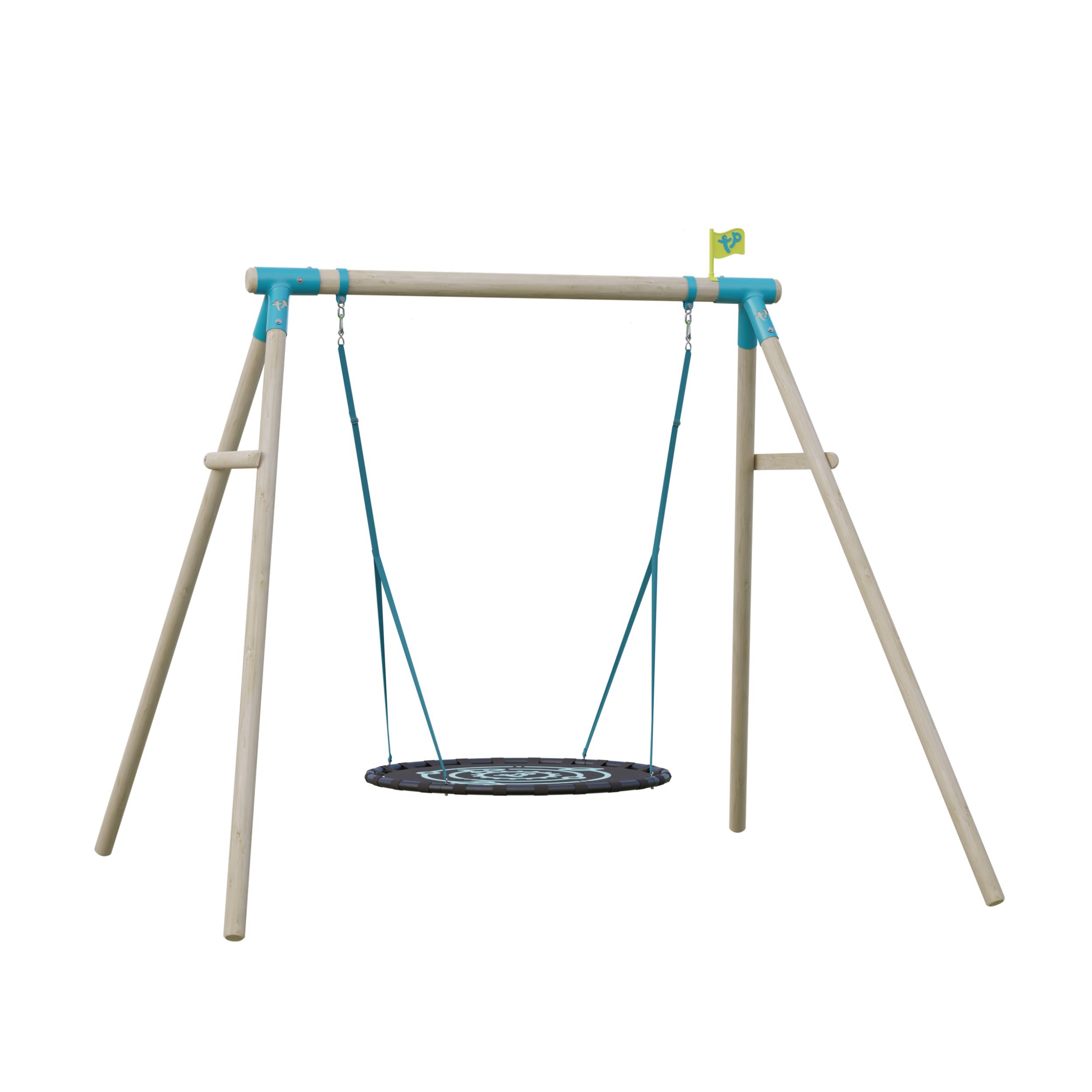 TP Knightswood Double Wooden Swing Set With Giant Nest Swing - FSC<sup>®</sup> certified