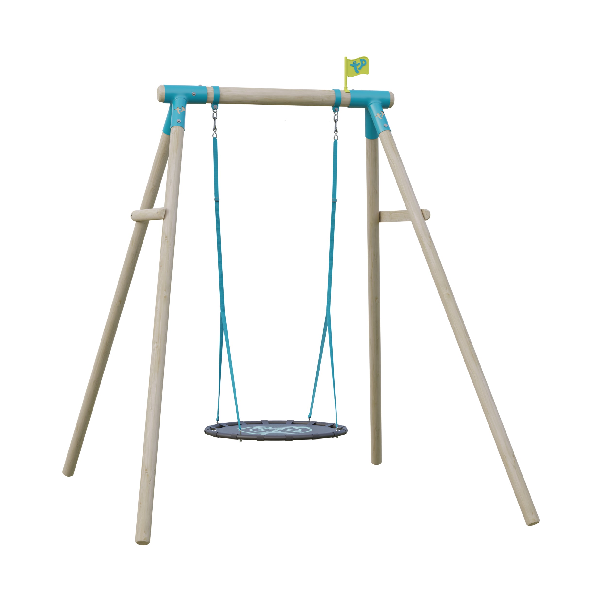 TP Knightswood Single Wooden Swing Set With Nest Swing - FSC<sup>®</sup> certified